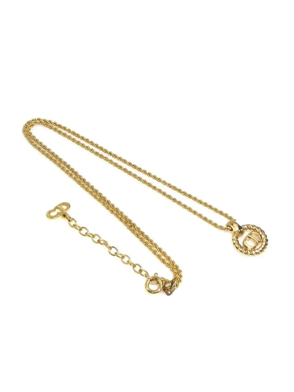 Auth Christian Dior Necklace Gold Metal #302997C11B